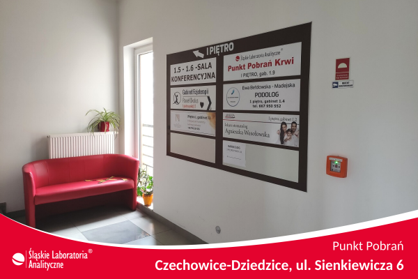 Punkt Pobrań krwi ŚLA Czechowice-Dziedzice Sienkiewicza 6