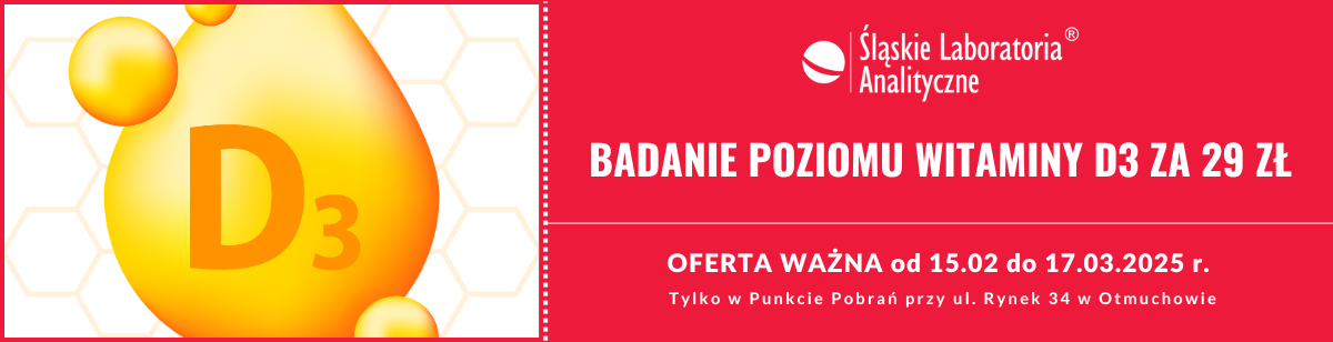 Badanie witaminy D3 za 29 zł wykonasz w Otmuchowie